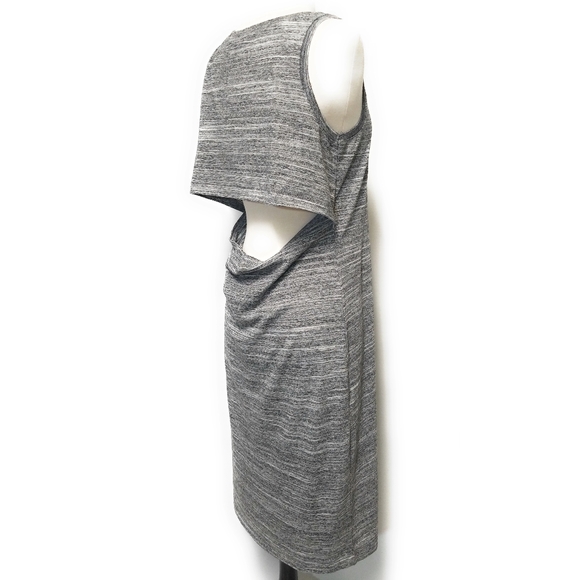 FABLETICS Eileen Midi Dress with Cut Out Back Charcoal Space Dye Size S - Picture 7 of 9